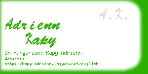 adrienn kapy business card